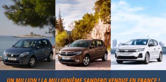 Dacia Sandero : le cap historique du million d’exemplaires franchi en France !