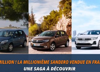 Dacia Sandero : le cap historique du million d’exemplaires franchi en France !
